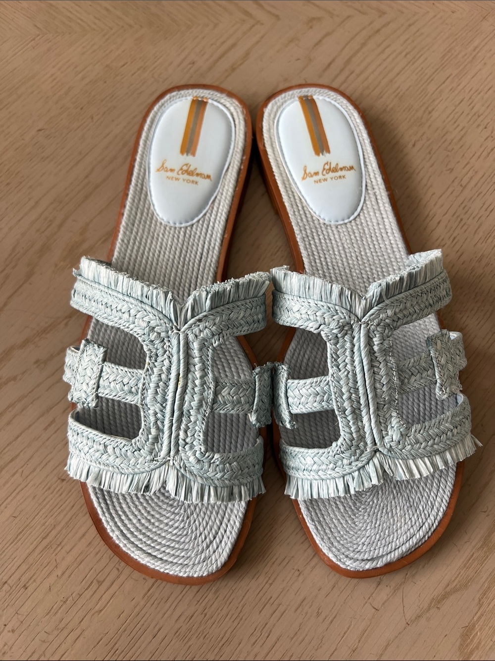 Sam Edelman Light Blue Braided Slide Mules